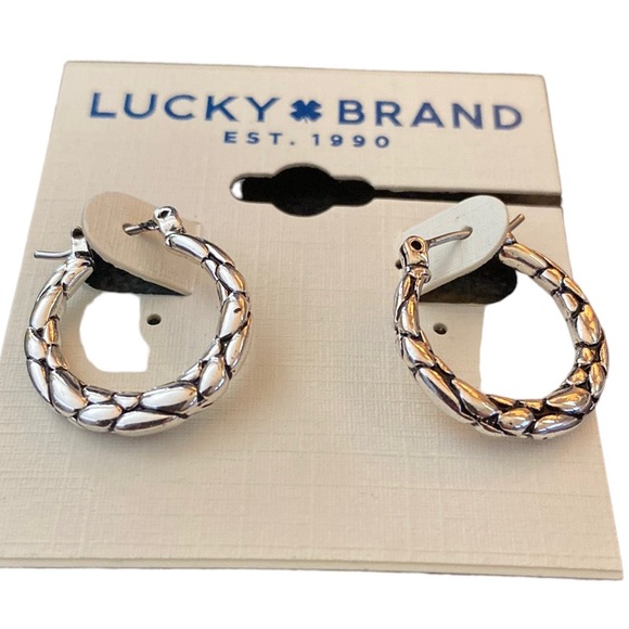 Lucky Brand Jewelry - NEW Lucky Brand silver hoop earrings